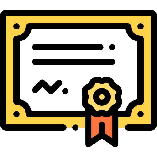 Icon of a certificate